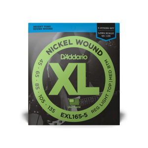 D'ADDARIO EXL165-5 XL NICKEL WOUND BASS REG LIGHT TOP / MED BOTTOM 5-STRING (45-135)