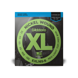 D'ADDARIO EXL165-6 XL NICKEL WOUND BASS REG LIGHT TOP / MED BOTTOM 6-STRING (32-135)