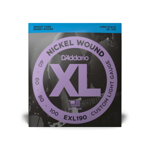 D'ADDARIO EXL190 XL NICKEL WOUND BASS CUSTOM LIGHT (40-100)
