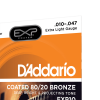 D'ADDARIO EXP10 EXP COATED 80/20 BRONZE EXTRA LIGHT (10-47) 27054