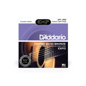 D'ADDARIO EXP13 EXP COATED 80/20 BRONZE CUSTOM LIGHT (11-52)