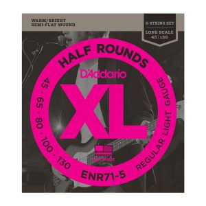 D'ADDARIO ENR71-5 XL NICKEL HALF ROUNDS BASS 5 45-130
