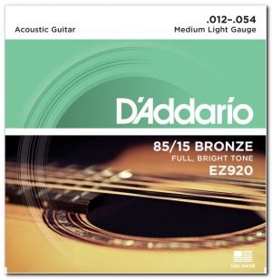 D'ADDARIO EZ920 85/15 BRONZE MEDIUM LIGHT (12-54)