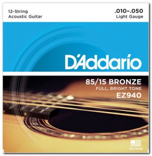 D'ADDARIO EZ940 85/15 BRONZE LIGHT 12-STRINGS (10-50)