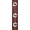 D'ADDARIO DELUXE LEATHER GUITAR STRAP (CONCHOS, BROWN) 30423